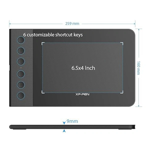 XP-Pen XP-PEN StarG640S Android Supported Graphics Drawing Tablet - Black