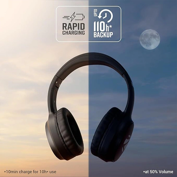 Zebronics AEON Wireless Headphone with 110h Battery Backup - Beige - Beige