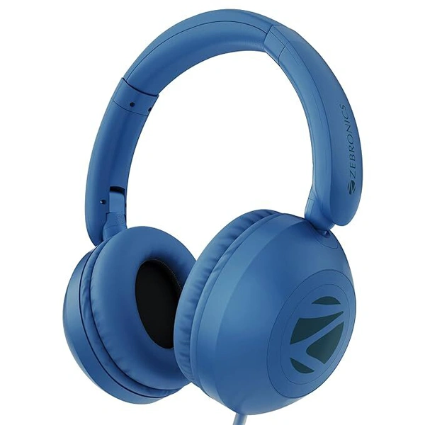 Zebronics Boom Wired Headphone - Blue - Blue