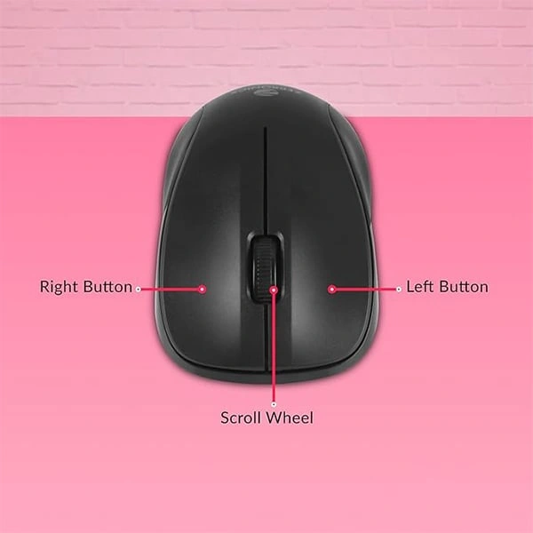 Zebronics COMPANION-107 Wireless Laptop Keyboard Mouse - Black, New