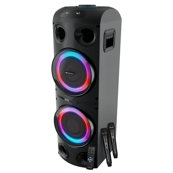 Zebronics Knock Party DJ Speaker Dual Wireless UHF Mic