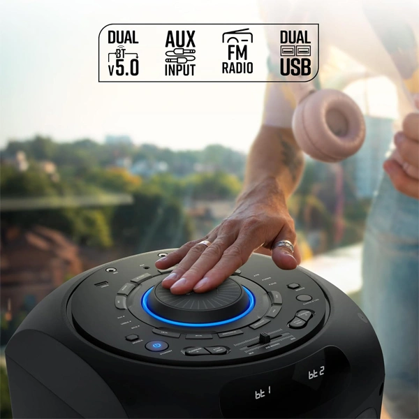 Zebronics Knock Party DJ Speaker Dual Wireless UHF Mic