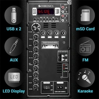 Zebronics Metal PRO Powerful DJ Trolley Speaker With UHF Wireless Mic