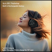 Zebronics Paradise Neo Bluetooth Headphone with Mic - Black - Black, New