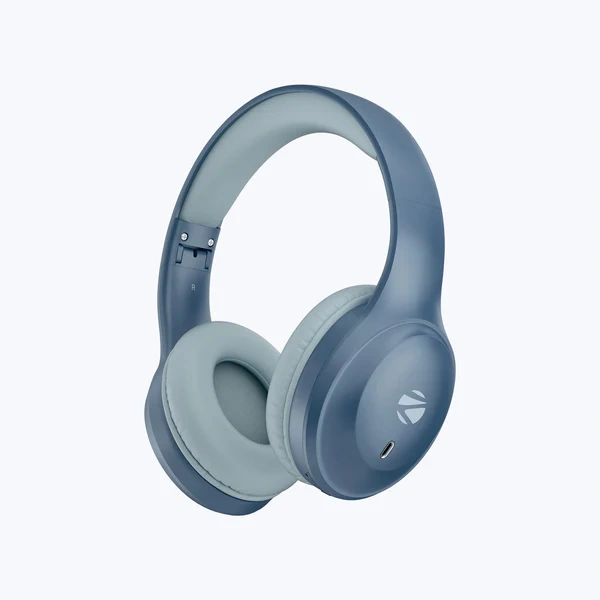 Zebronics Paradise Neo Bluetooth Headphone with Mic - Blue - Blue, New