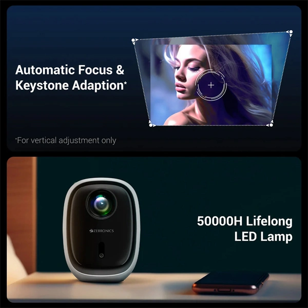 Zebronics ZEBRONICS PIXAPLAY 53 Smart Vertical Projector