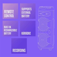 Zebronics ZEB-450 48 Watt Moving Monster Trolley 2X8L Speaker