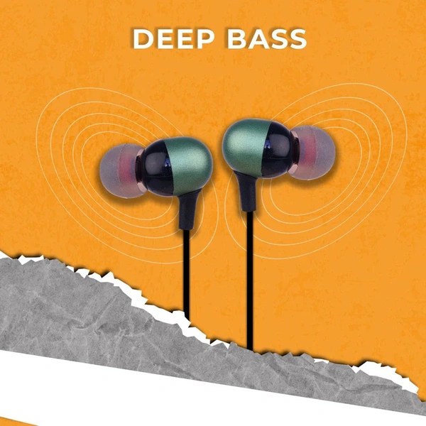 Zebronics Zeb-Aria in Ear Wired Earphones - Blue - Blue