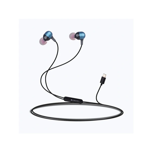 Zebronics Zeb-Aria in Ear Wired Earphones - Blue - Blue