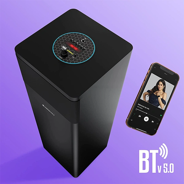 Zebronics Zeb-BT800RUF 50W Tower Speaker with Wired mic for Karaoke