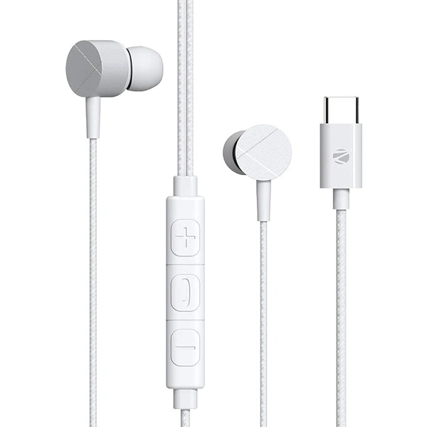 Zebronics Zeb-Buds C2 in Ear Type C Wired Earphones - White - White