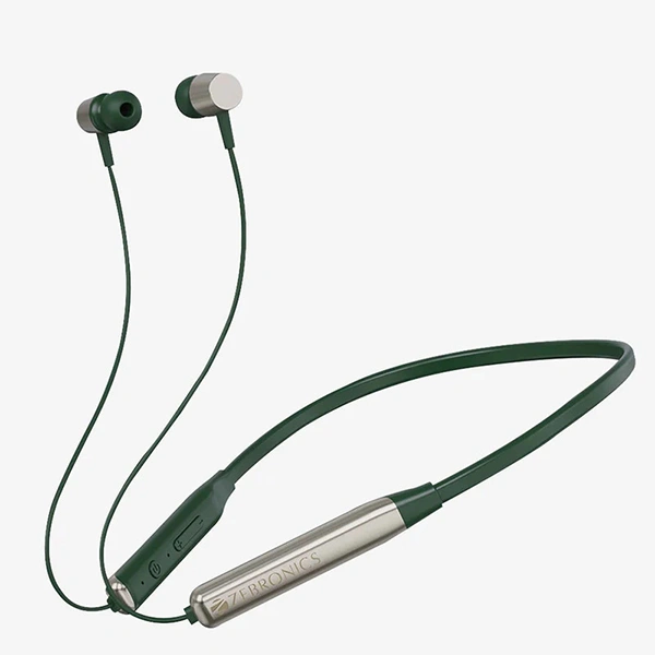 Zebronics Zeb-Evolve Wireless Bluetooth in Ear Neckband - Metallic Green - Metallic Green