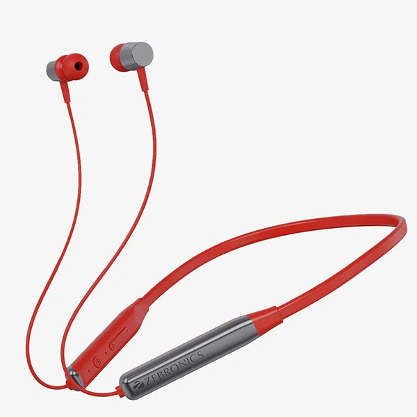 Zebronics Zeb-Evolve Wireless Bluetooth in Ear Neckband - Metallic Red - Metallic Red