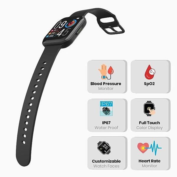 Zebronics Zeb-FIT1220CH Smart Watch - Black