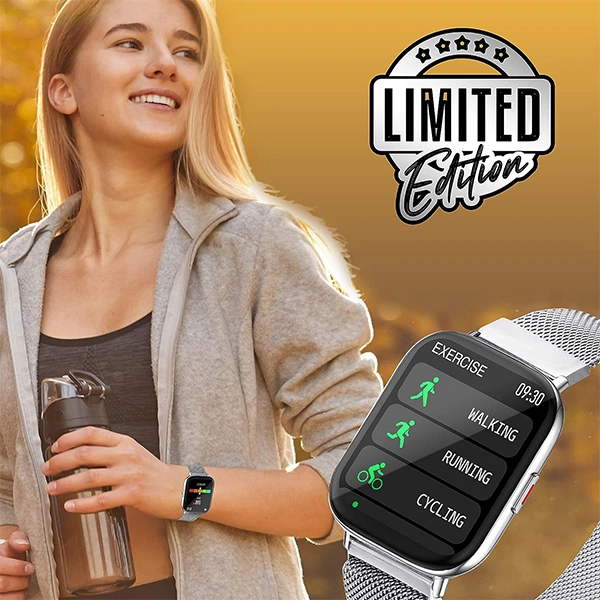 Zebronics ZEB-FIT5220CH Smart Fitness Watch With  IP68 Water Proof - Black, White
