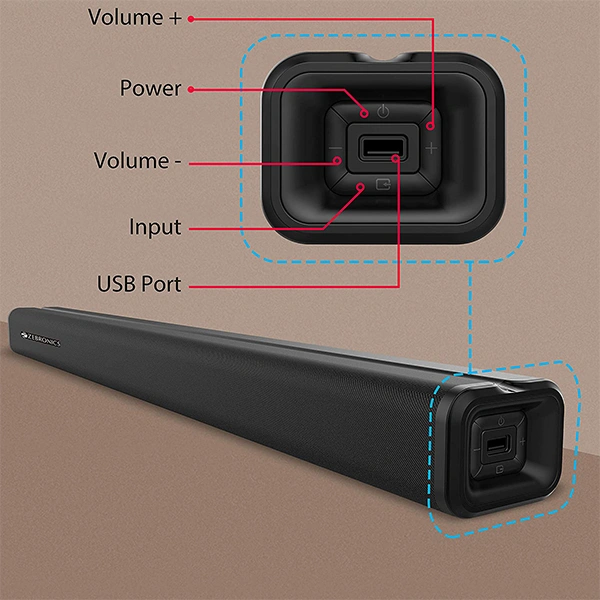 Zebronics ZEB-JUKE BAR 3500 60 Watt Wireless Bluetooth Single Soundbar
