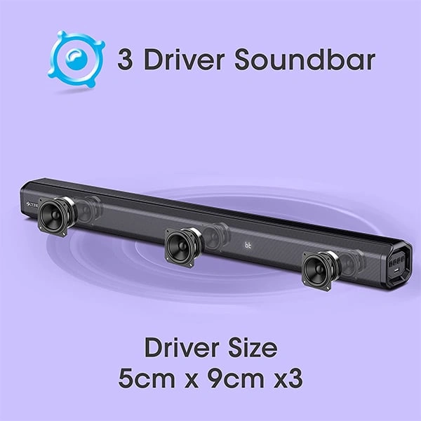 Zebronics ZEBRONICS ZEB-JUKE BAR 7400 PRO 5.1 channel soundbar with 6.5” subwoofer, 180W RMS