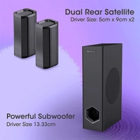 Zebronics ZEBRONICS ZEB-JUKE BAR 7400 PRO 5.1 channel soundbar with 6.5” subwoofer, 180W RMS