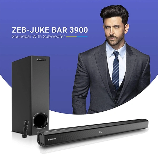 Zebronics ZEBRONICS Zeb-JUKEBAR 3900 80W Multimedia soundbar with subwoofer Supporting Bluetooth