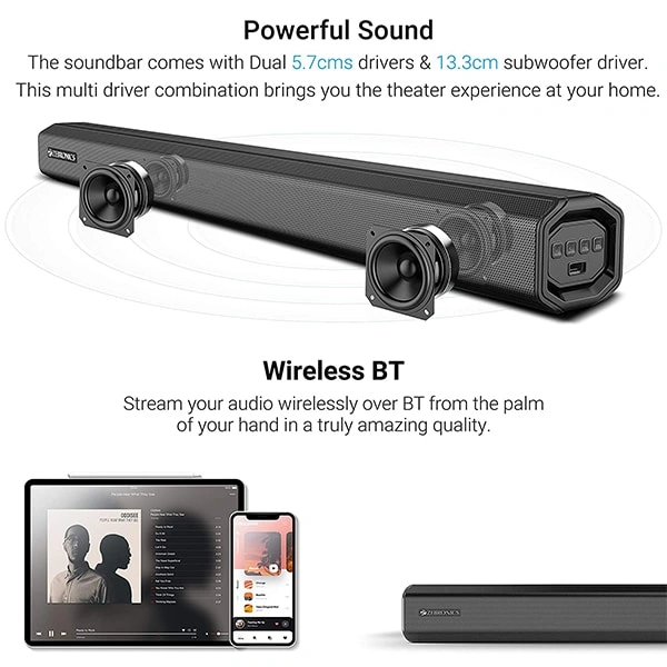 Zebronics ZEBRONICS Zeb-JUKEBAR 3900 80W Multimedia soundbar with subwoofer Supporting Bluetooth