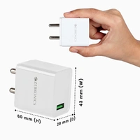 Zebronics Zeb-Ma5311Q 18 W Single Port Charging Adapter - Black, White
