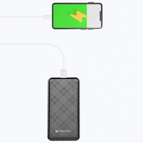 Zebronics Zeb-MB10000S1 10000mAh Power Bank - White - White