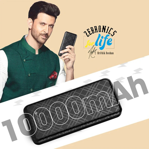 Zebronics Zeb-MB10000S1 10000mAh Power Bank - White - White