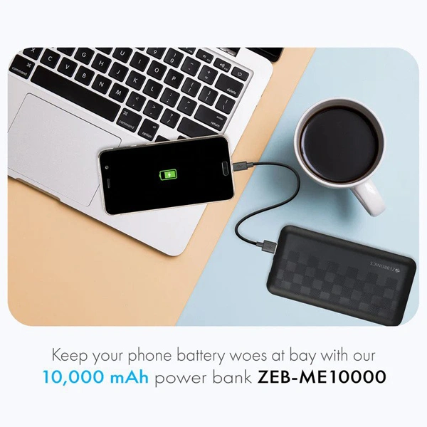 Zebronics Zeb-ME10000 10K mAh Powerbank - Burgundy