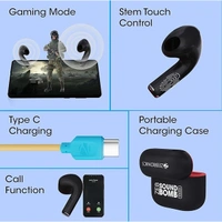 Zebronics Zeb-Sound Bomb 9 Semi Bluetooth v5.2 TWS Earbuds - White - White