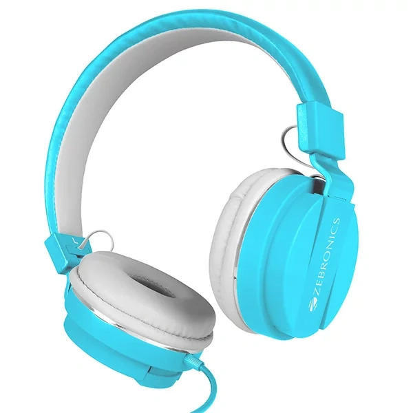 Zebronics Zeb-Storm With 1.5 Meter Cable 3.5mm Jack Wired Headphone - Blue - Blue