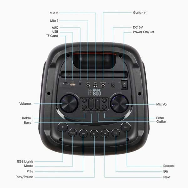 Zebronics Zeb-Thump 800 Trolley Speaker