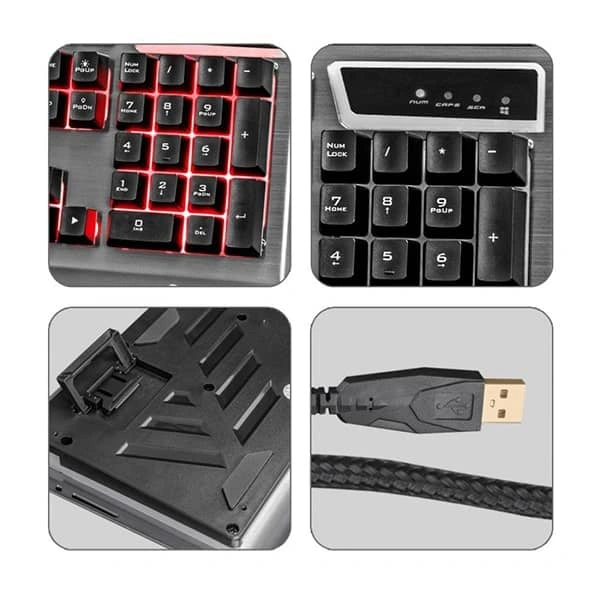 Zebronics Zeb-Transformer Gaming Keyboard and Mouse Combo (USB, Braided Cable) - Black