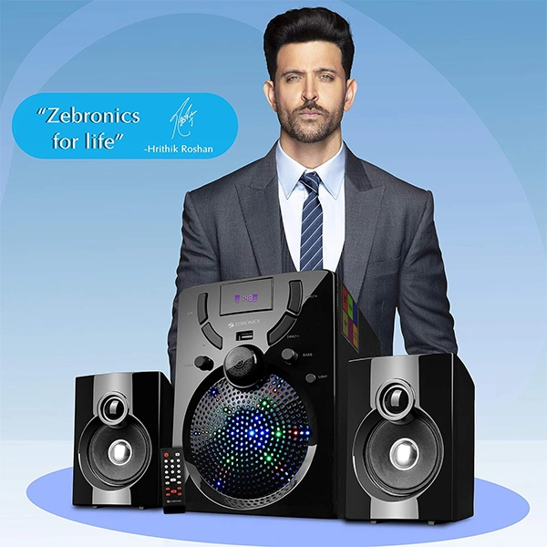 Zebronics ZEB-UDAAN 2.1 40W Bluetooth Home Theatre - Black, Blue, Red
