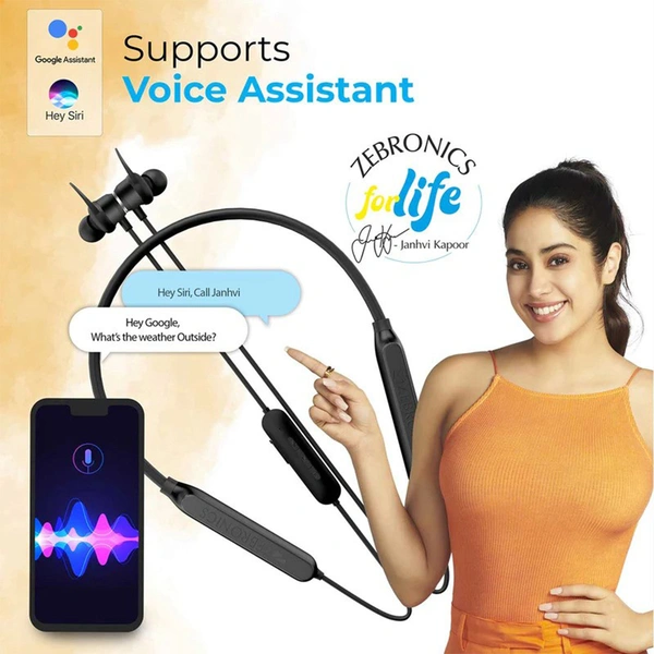Zebronics ZEB-Yoga 6 Bluetooth Neckband - Blue - Blue