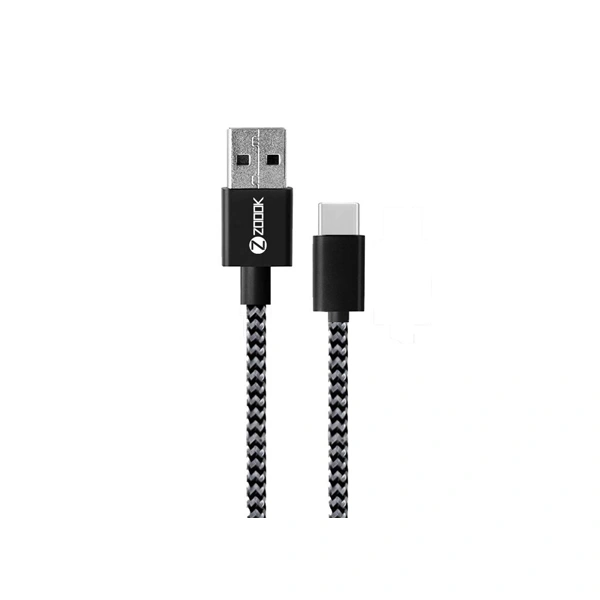 Zoook Bolt 102 1M Type C Braided Cable - Black