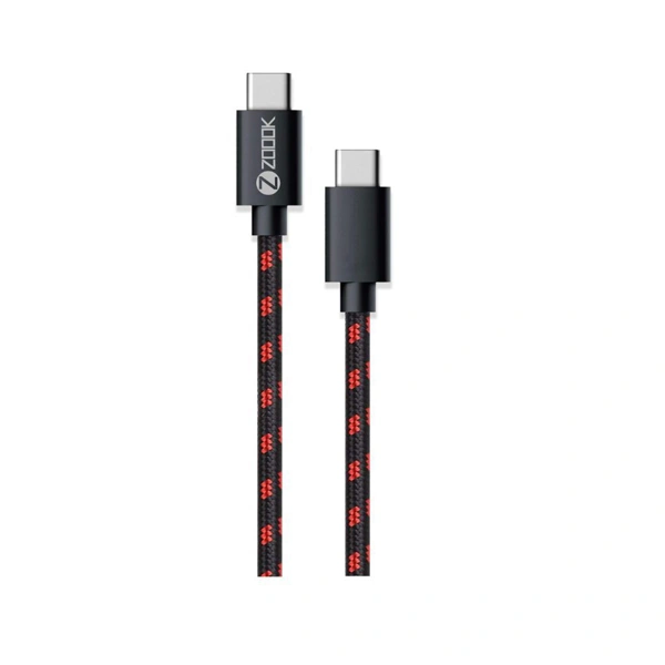 Zoook Bolt Extreme Type C To C 65W Braided Cable - Black