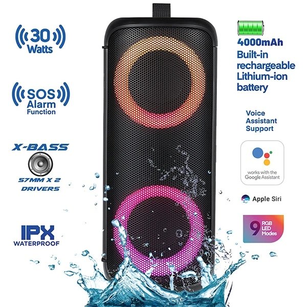 Zoook Color Blast 30W Bluetooth Party Speaker