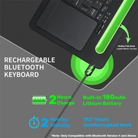 Zoook Fingerpad Wireless Keyboard with Trackpad/Bluetooth Keyboard - White