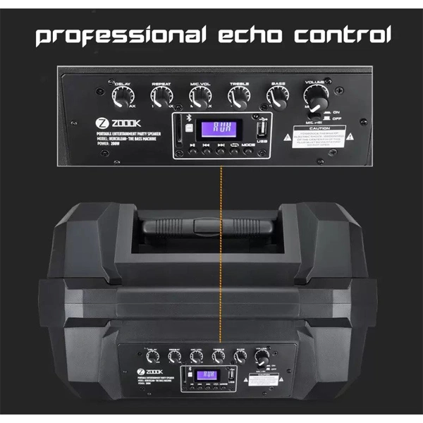 Zoook Herculean Pro Duet 200W Bluetooth Party Speaker With Dual UHF - Black