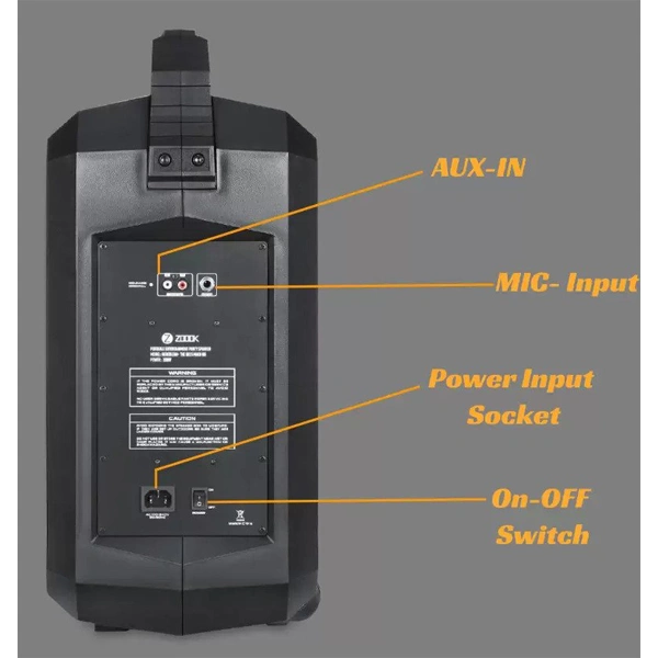 Zoook Herculean Pro Duet 200W Bluetooth Party Speaker With Dual UHF - Black