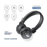 Zoook Jazz Duo 6 in 1 Wireless Bluetooth Headphone with Mic - Black