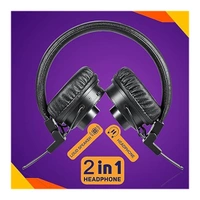 Zoook Jazz Duo 6 in 1 Wireless Bluetooth Headphone with Mic - Black