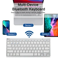 Zoook Magicpad Bluetooth Wireless Multi-Device Keyboard/Slim Design - White