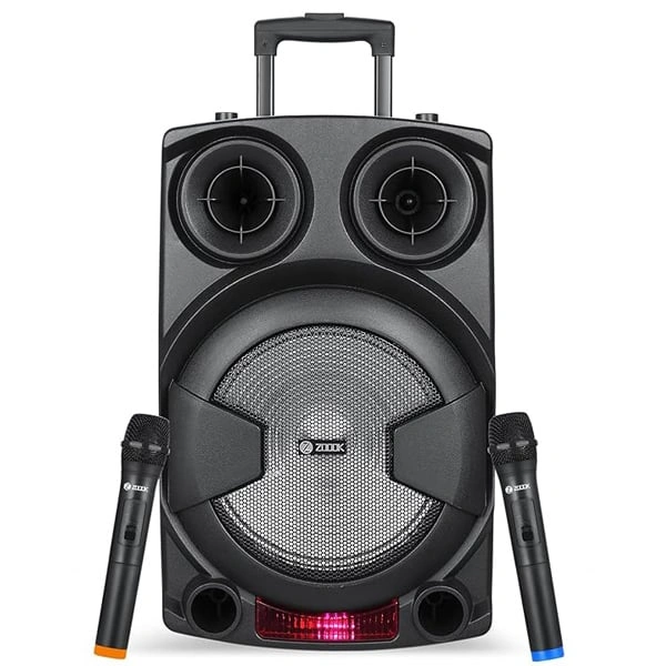 Zoook Rocker Thunder XXL Duet 70W Bluetooth Party Speaker with Dual Wireless Mic/USB - Black