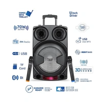 Zoook Rocker Thunder XXL Duet 70W Bluetooth Party Speaker with Dual Wireless Mic/USB - Black