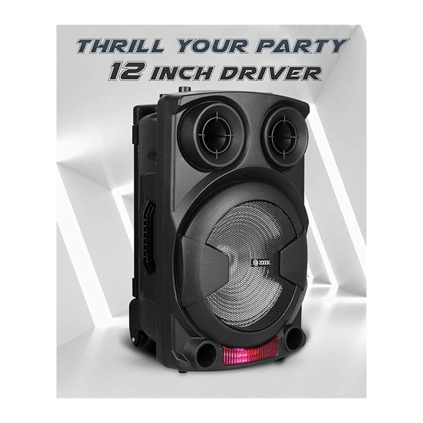 Zoook Rocker Thunder XXL Duet 70W Bluetooth Party Speaker with Dual Wireless Mic/USB - Black