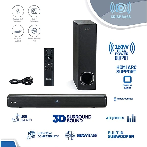 Zoook Studio 160W Bluetooth Soundbar