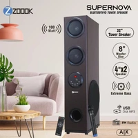 Zoook Supernova 100W Bluetooth Tower Speaker - Black