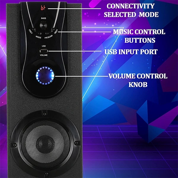 Zoook Tornado 60W Bluetooth Tower Speaker
