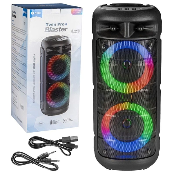 Zoook Twin Pro Blaster Speaker with RGB Lights